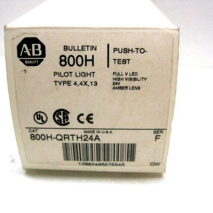 New Allen Bradley 800H-QRTH24A Pilot Light 800HQRTH24A