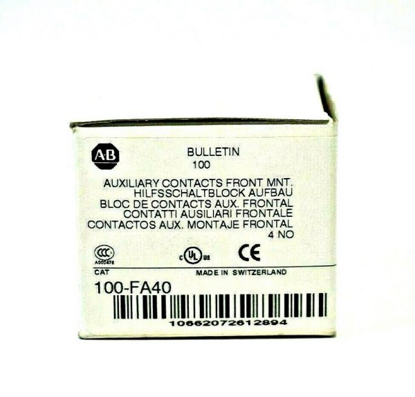 2 NEW ALLEN BRADLEY 100-FA40 AUXILIARY CONTACT BLOCKS 100FA40 - Image 3