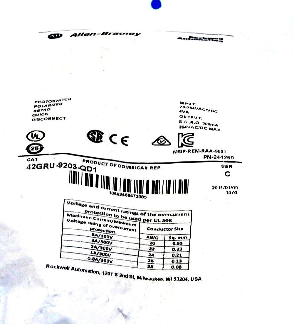 NEW ALLEN BRADLEY 42GRU-9203-QD1 PHOTOSWITCH SERIES C 42GRU9203QD1 - Image 3