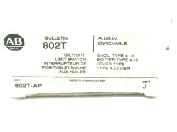 NEW ALLEN BRADLEY 802T-AP LIMIT SWITCH SERIES J 802TAP - Image 4