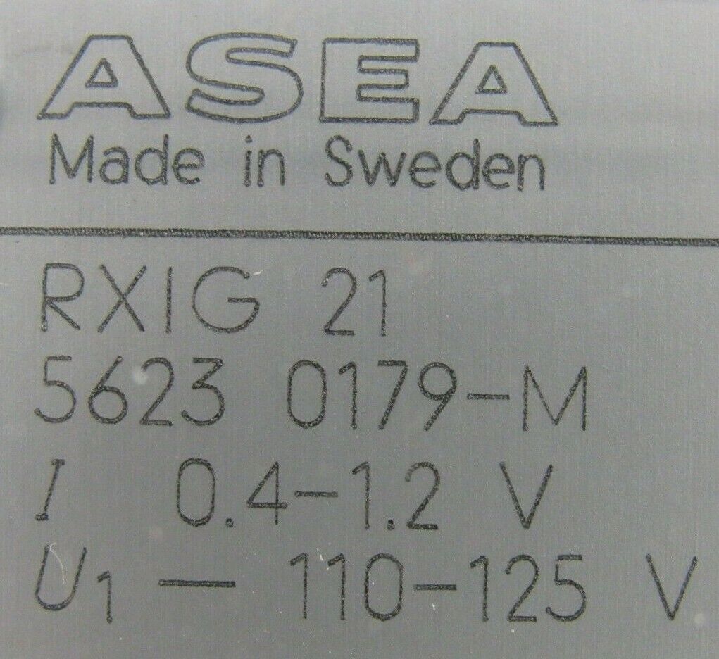 Details about   Asea Combflex Relay RXIG 21 5623 0179-M