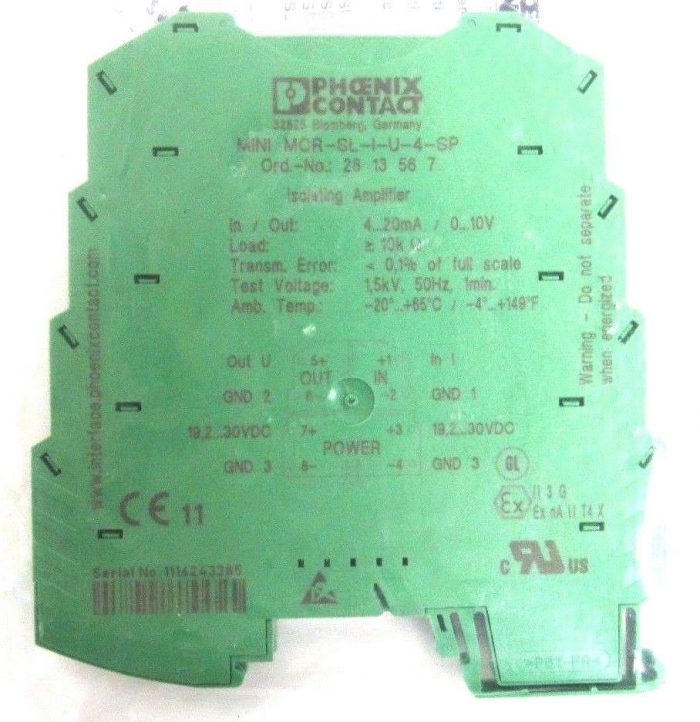 NEW PHOENIX CONTACT MCR-SL-I-U-4-SP ISOLATING AMPLIFIER 2813567 MCRSLIU4SP