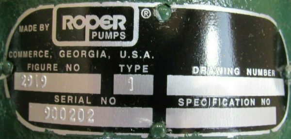 NEW ROPER PUMP FIGURE 2919 TYPE 1 OIL LUBE PUMP 2919TY1 - Image 4