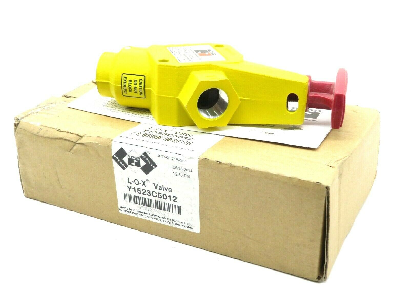 NEW ROSS CONTROLS Y1523C5012 LOX VALVE 020 BAR SB Industrial