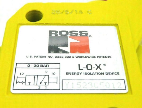 NEW ROSS CONTROLS Y1523C5012 L-O-X VALVE 0-20 BAR - Image 4