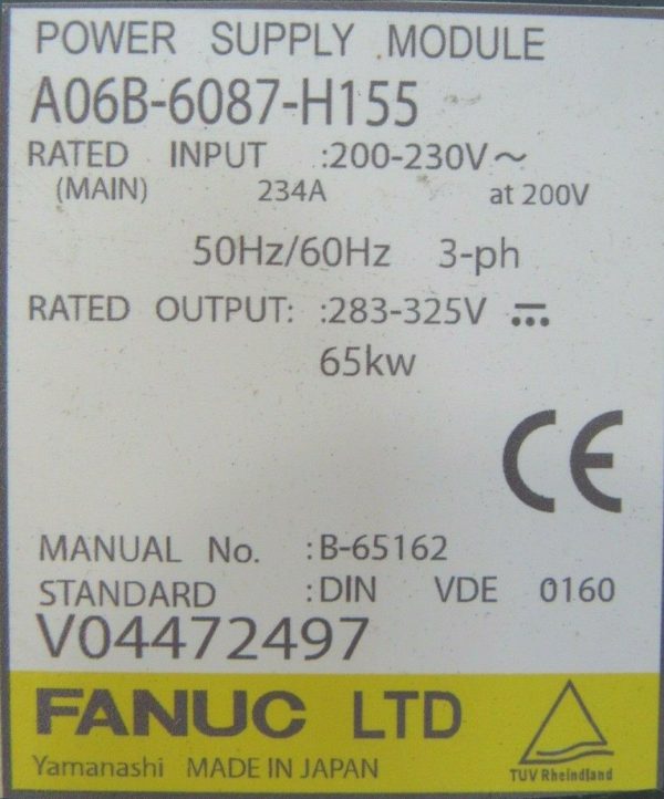 REFURBISHED FANUC A06B-6087-H155 POWER SUPPLY A06B6087H155 - Image 5