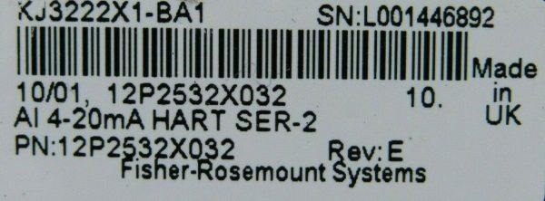 USED FISHER ROSEMOUNT DELTA V 12P2532X032 INPUT MODULE KJ3222X1-BA1 REV E - Image 5