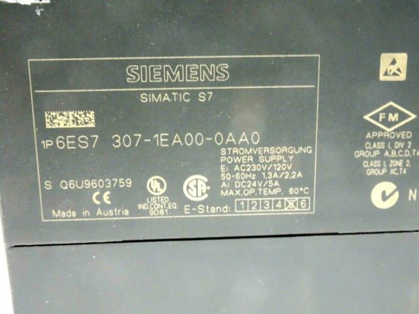 USED SIEMENS 6ES7 307-1EA00-0AA0 POWER SUPPLY 6ES73071EA000AA0 - Image 3