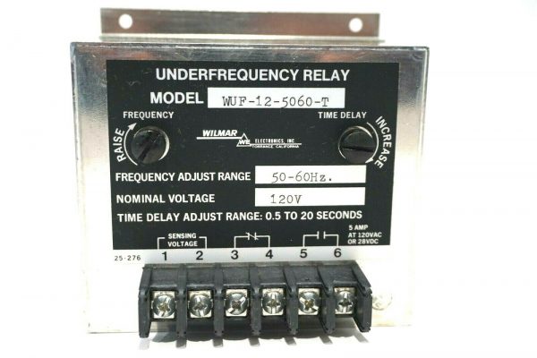 USED WILMAR ELECTRONICS WUF-12-5060-T UNDERFREQUENCY RELAY WUF125060T - Image 3