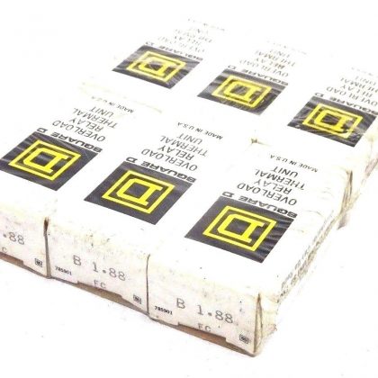 6 NEW SQUARE D B 1.88 OVERLOAD RELAY THERMAL UNITS
