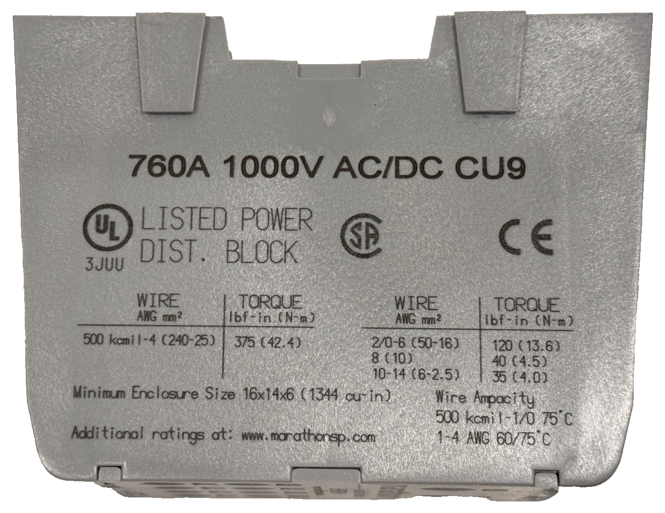BOX OF 3 NEW MARATHON EPBCP84 POWER DISTRIBUTION BLOCKS THERMOPLASTIC INSULATOR - Image 6