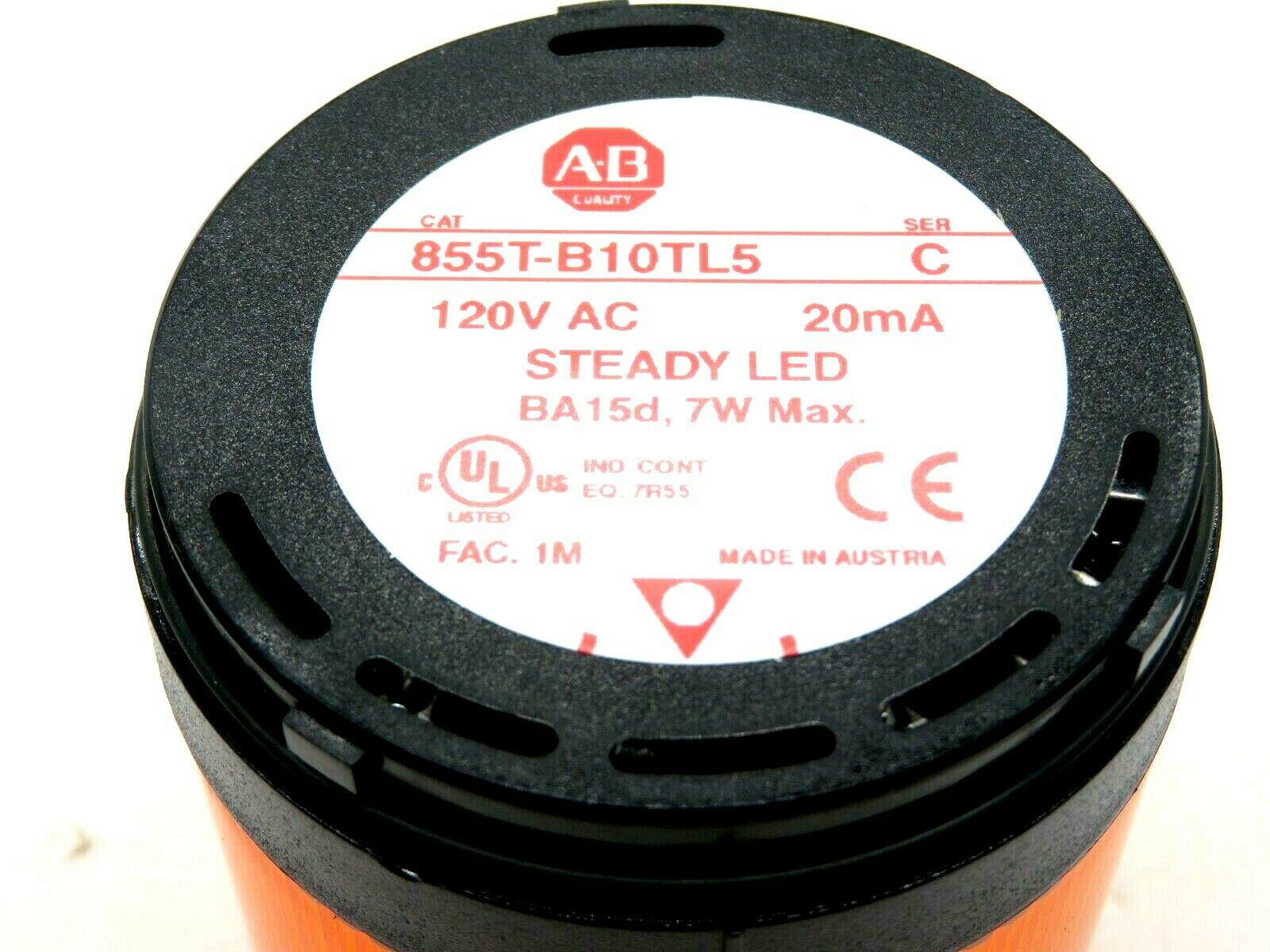 NEW ALLEN BRADLEY 855T-B10TL5 LED STACK LIGHT SERIES C 855TB10TL5 - Image 3