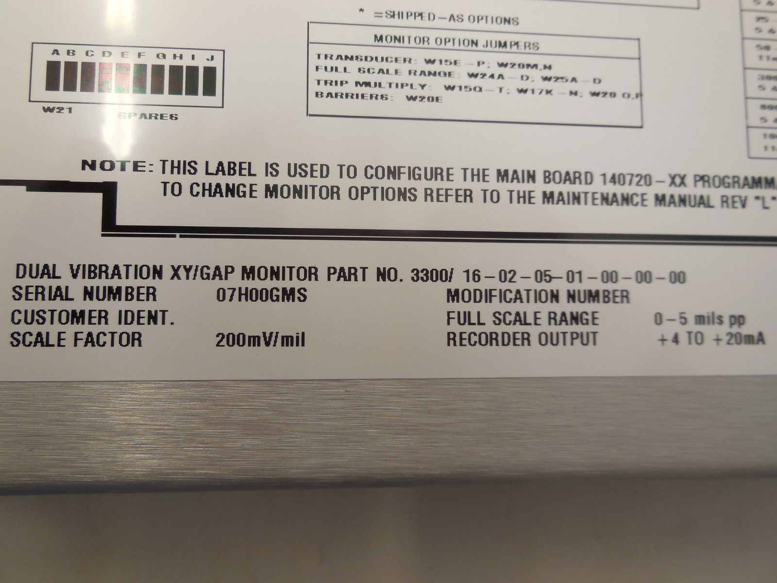 NEW BENTLY NEVADA 3300-16-02-05-01-00-00-00 DUAL VIBRATION XY GAP MONITOR - Image 4
