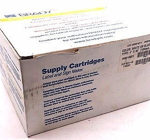 NEW BRADY 64821 SUPPLY CARTRIDGE WHITE ON BLUE B580