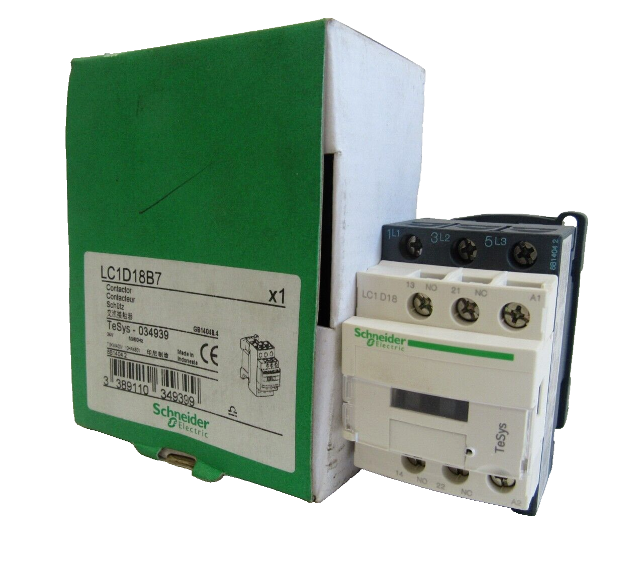 NEW SCHNEIDER ELECTRIC LC1D18B7 CONTACTOR 24V 50/60HZ