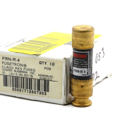 10 NEW FUSETRON FRN-R-4 TIME DELAY FUSE 4AMP 250V  FRNR4