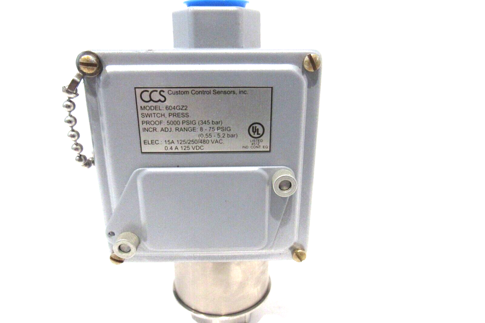 NEW CUSTOM CONTROL SENSORS 604GZ2 PRESSURE SWITCH - Image 3