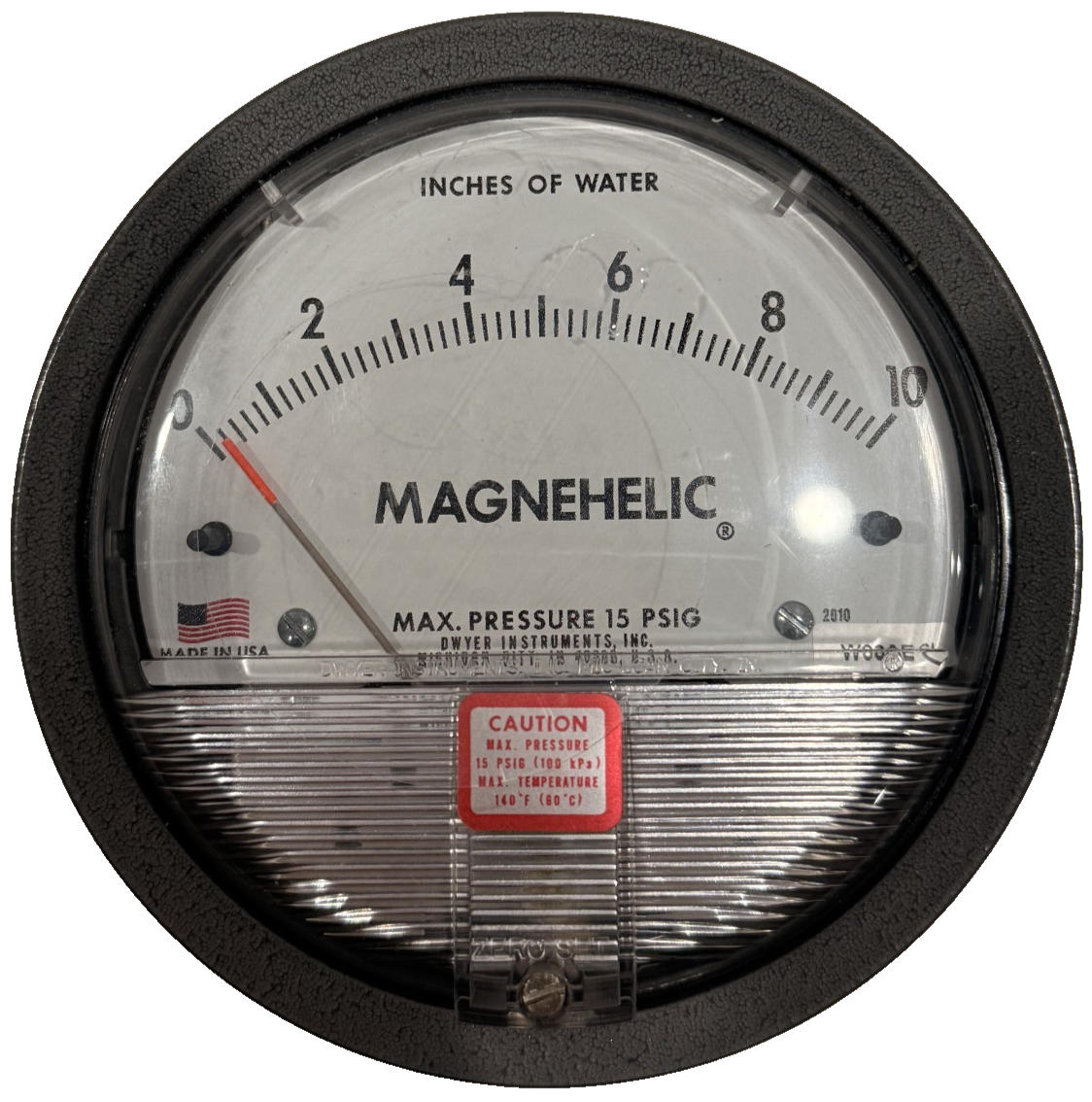NEW DWYER MODEL 2010 MAGNEHELIC WATER PRESSURE GAUGE 102010-00 10201000 - Image 5