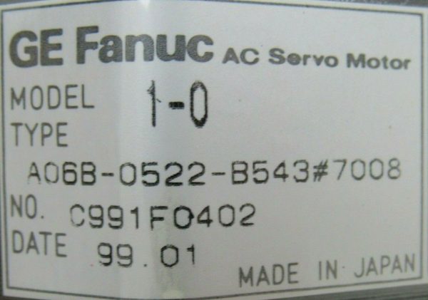 NEW FANUC A06B-0522-B543#7008 SERVO MOTOR A06B0522B5437008 3000P A290-0521-V543 - Image 6