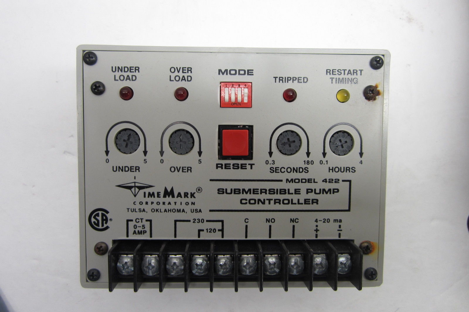 NEW INDUSTRIAL CONTROLS 98A00529-02 PUMP CONTROLLER MODEL 422 98A0052902