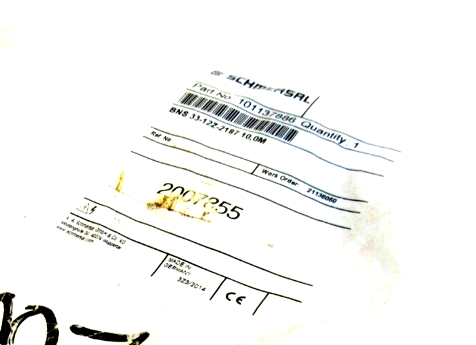 NEW SCHMERSAL BNS33-12Z-2187-10M SAFETY SENSOR 101137886 BNS3312Z218710M