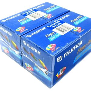 NEW SEALED 100 COUNT FUJIFILM COLORED 3.5 FORMATTED FLOPPY DISKS 1.44MB