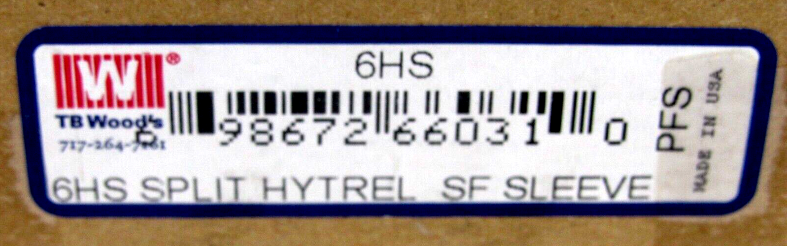 TB WOODS - 12HS - 12HS SPLIT HYTREL SF MANCHON - NEUF D'USINE