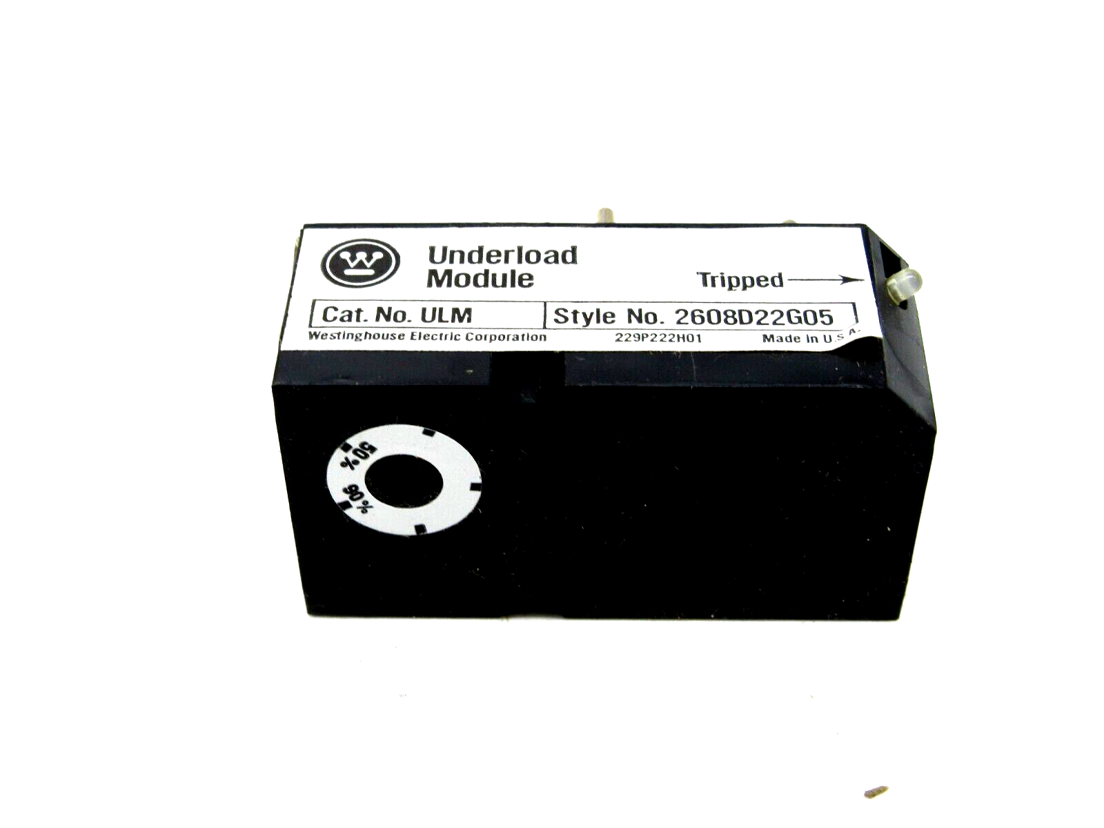 NEW WESTINGHOUSE ULM RELAY UNDERLOAD MODULE 2608D22G05 MODEL A - Image 5