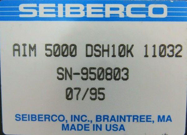 USED SEIBERCO AIM 5000 SERVO DRIVE DSH10K 11032 AIM5000DSH10K11032 - Image 5