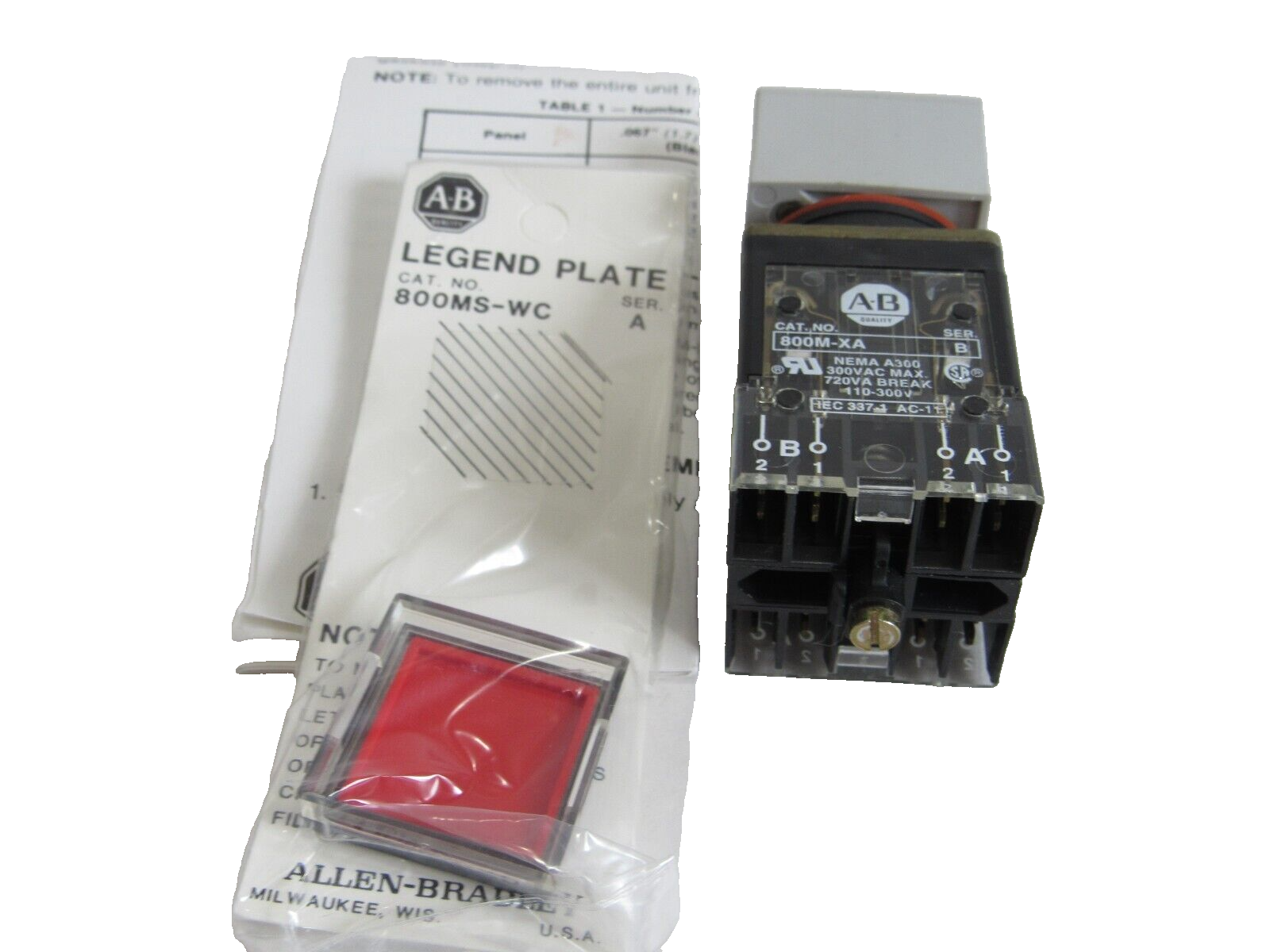 ALLEN BRADLEY 800MS-CA6A PUSH BUTTON SWITCH 800MS-CA6A NEW , SURPLUS - Image 6