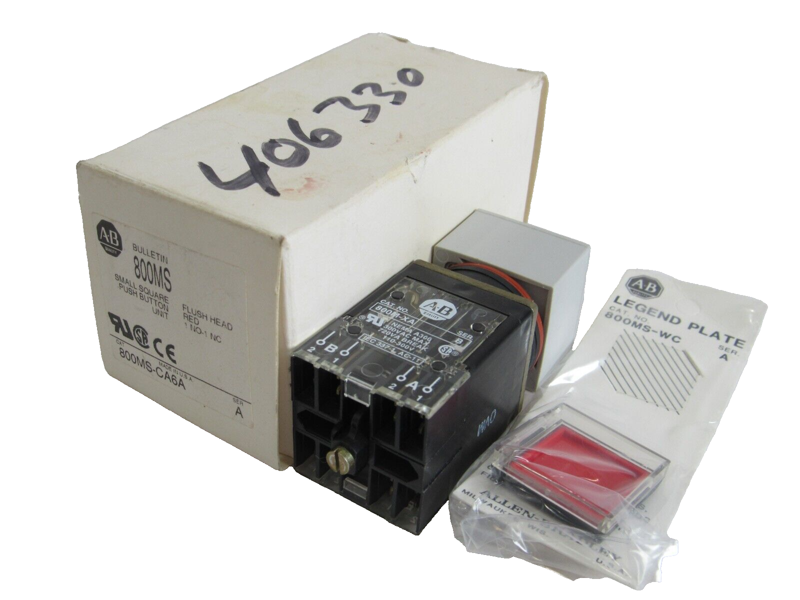 ALLEN BRADLEY 800MS-CA6A PUSH BUTTON SWITCH 800MS-CA6A NEW , SURPLUS