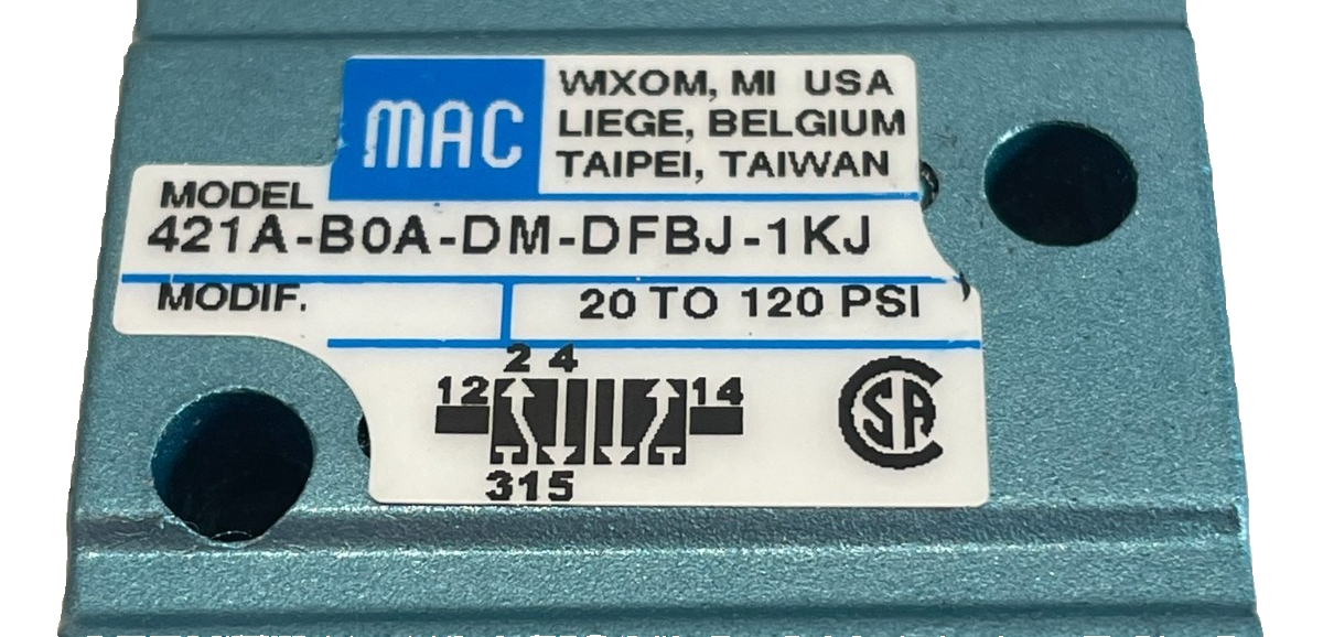 NEW MAC VALVES 421A-B0A-DM-DFBJ-1KJ SOLENOIED VALVE 421AB0ADMDFBJ1KJ - Image 4