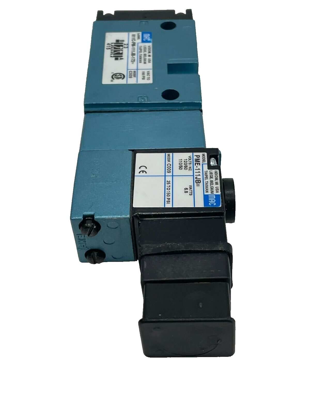 NEW MAC VALVES 811C-PM-111JB-172 SOLENOID VALVE 150 PSI 811CPM111JB172 ...