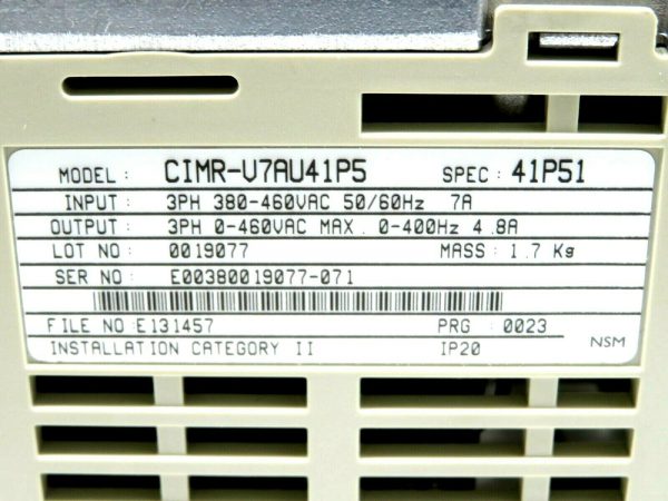 NEW SAFTRONICS CIMR-V7AU41P5 MINI VECTOR AC DRIVE PC741P51 CIMRV7AU41P5 - Image 3