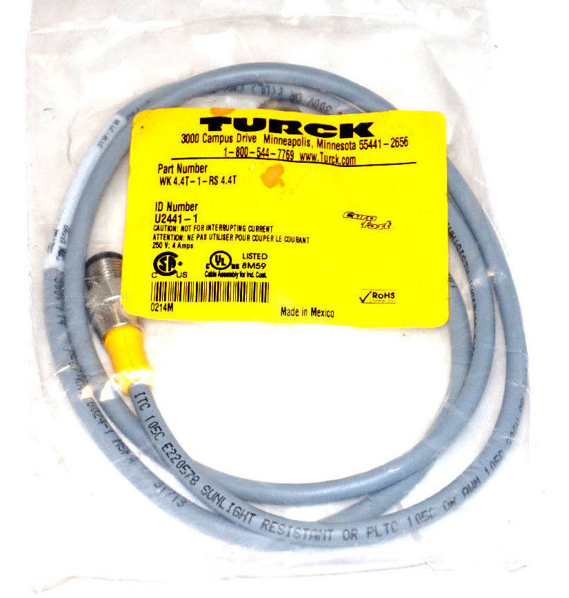 NEW TURCK WK. 4.4T-1-RS 4.4T CABLE WK.4.4T1RS4.4T