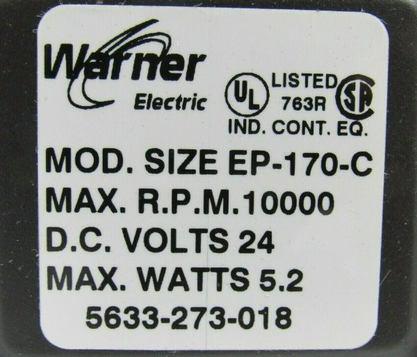NEW WARNER ELECTRIC 5633-273-018 CLUTCH BRAKE EP-170-C 5633273018 - Image 4