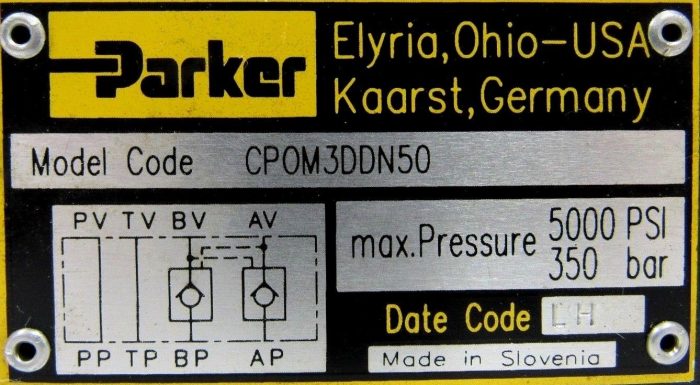 USED PARKER CPOM3DDN50 HYDRAULIC CHECK VALVE 5000 PSI - Image 5