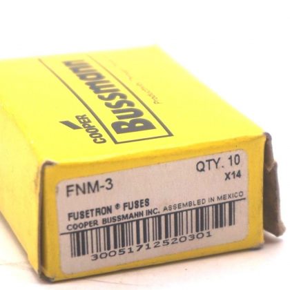 10 NEW BUSSMANN FNM-3 FUSES FNM3