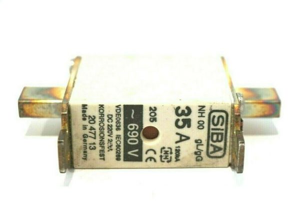 3 NEW SIBA NH-000-GL/GG FUSES 35A 690V NH-000 NH000GLGG - Image 3