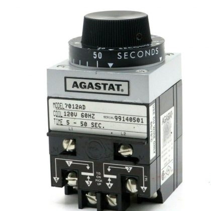 NEW AGASTAT 7012AD TIME DELAY RELAY 120V 60HZ 5-50 SEC