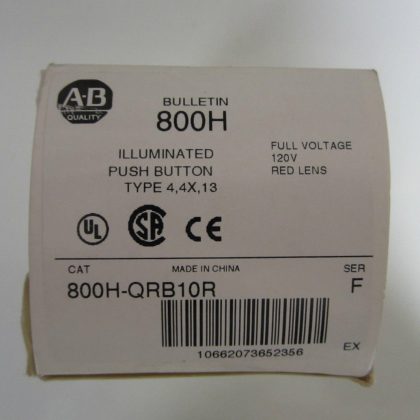 NEW ALLEN BRADLEY 800H-QRB10R PUSHBUTTON 800HQRB10R
