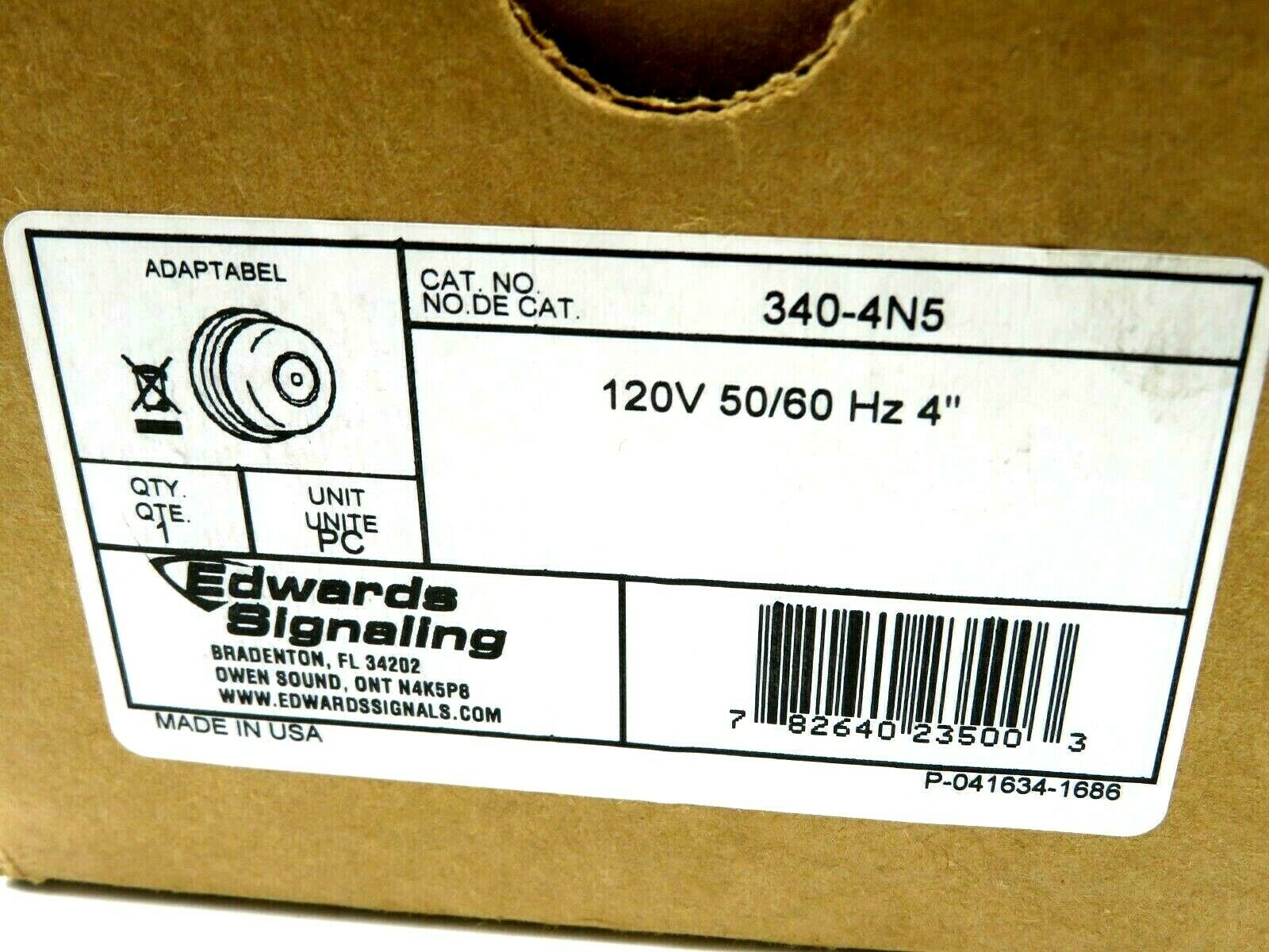 thumbnail image 2 of Edwards Signaling 340-6G5 Vibrating Bell – 24V AC, 92 DB, Steel Housing (Continuous Ring) 2 of 4