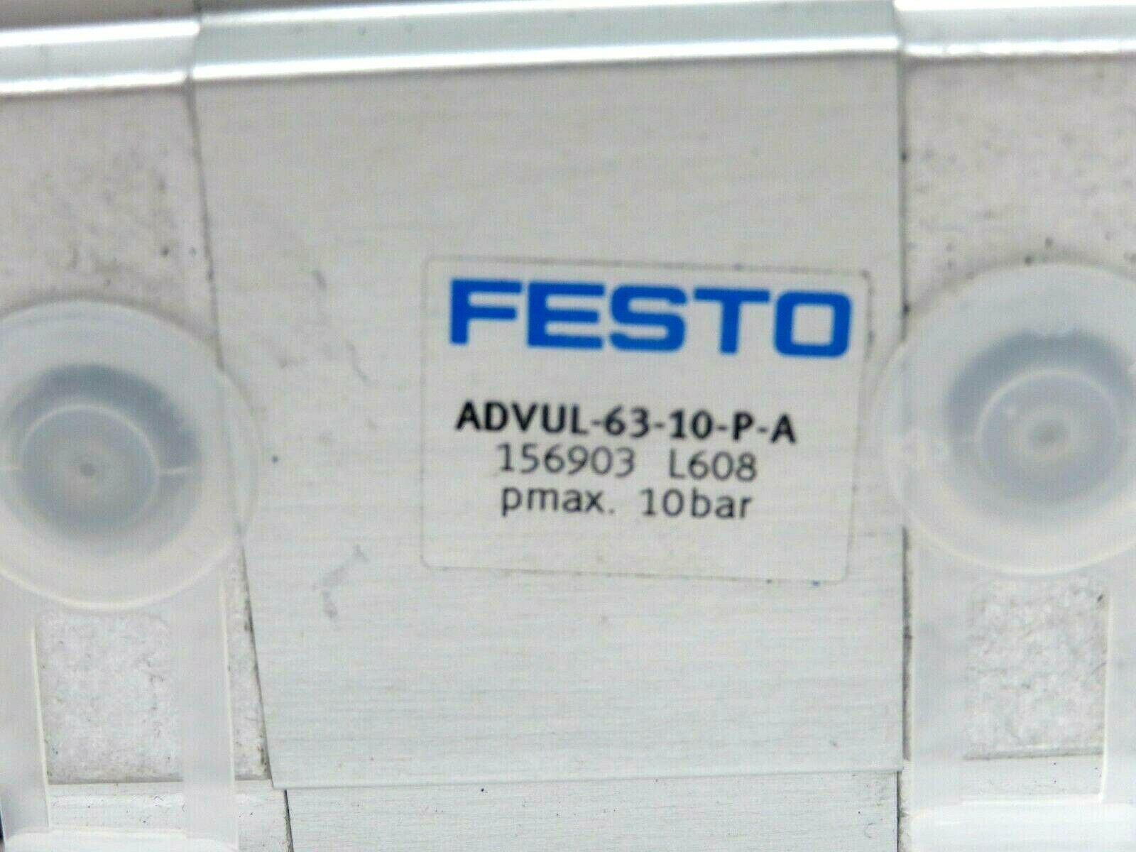 NEW FESTO ELECTRIC ADVUL-63-10-P-A AIR CYLINDER 156903 ADVUL6310PA - Image 3