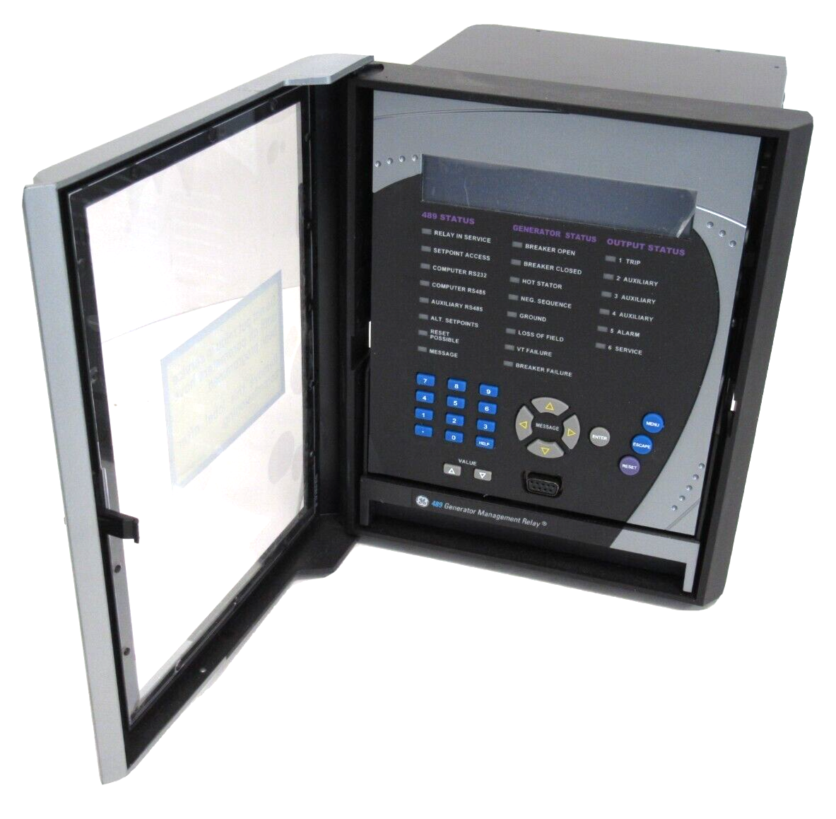 Generator Management Screen NEW GENERAL ELECTRIC 489-P5-HI-A20-E GENERATOR MANAGEMENT RELAY SR489 ...