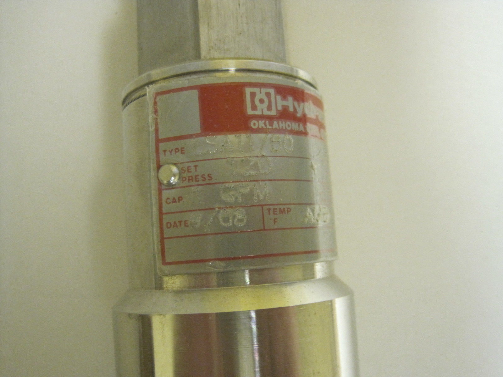 NEW HYDROSEAL LSA11 RELIEF VALVE1/4" 1GPM HYDROSEAL LSA11/B0 SB