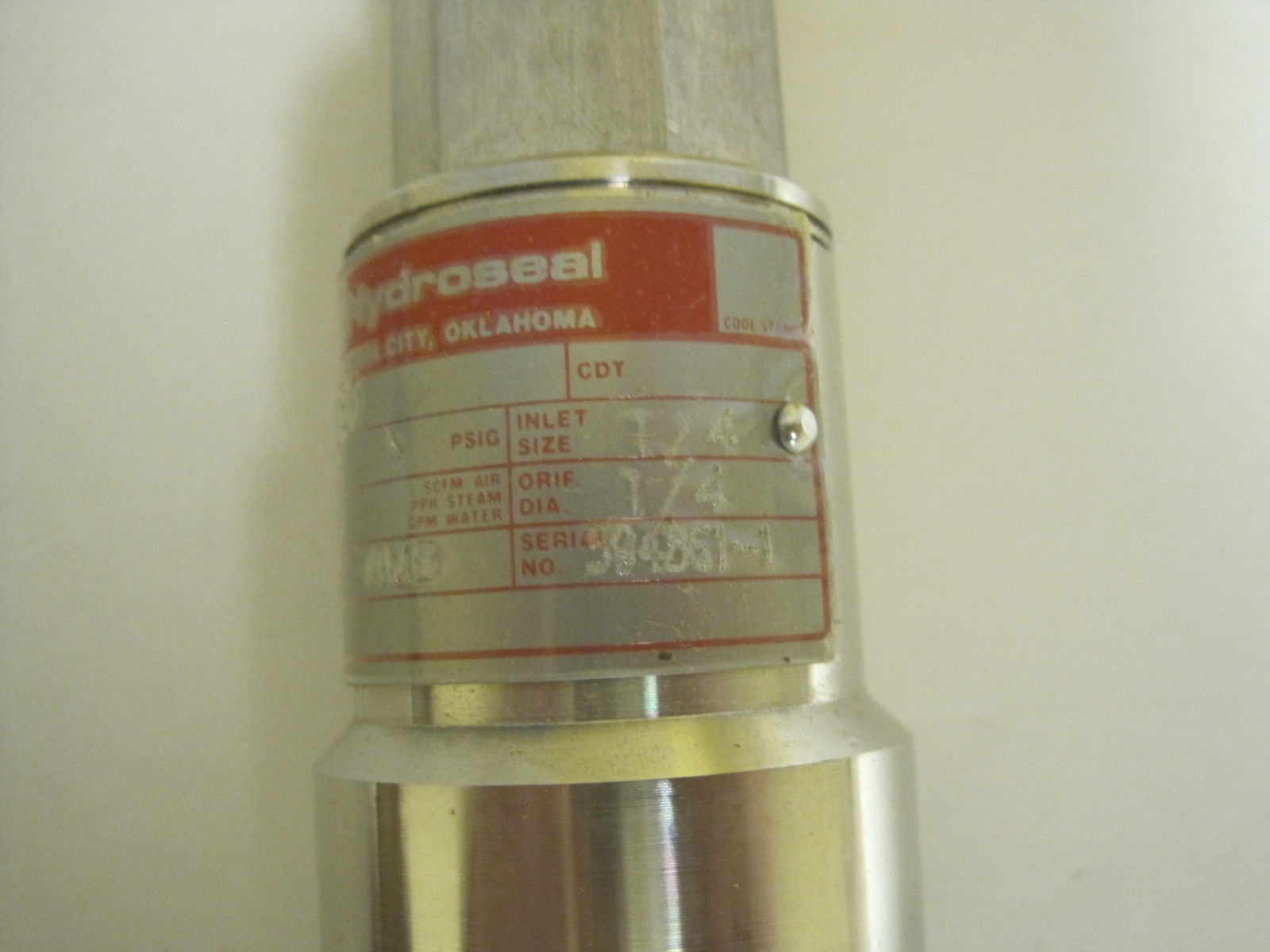 NEW HYDROSEAL LSA11 RELIEF VALVE1/4" 1GPM HYDROSEAL LSA11/B0 SB