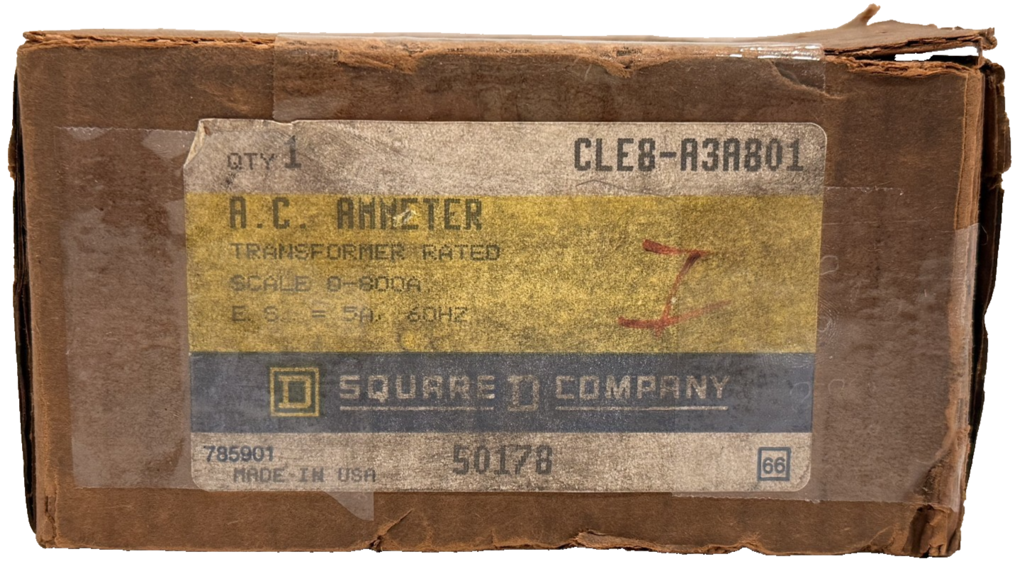 NEW SQUARE D CLE8-A3A801 A.C. AMMETER PANEL METER 0-800A 60HZ CLE8A3A801 - Image 7
