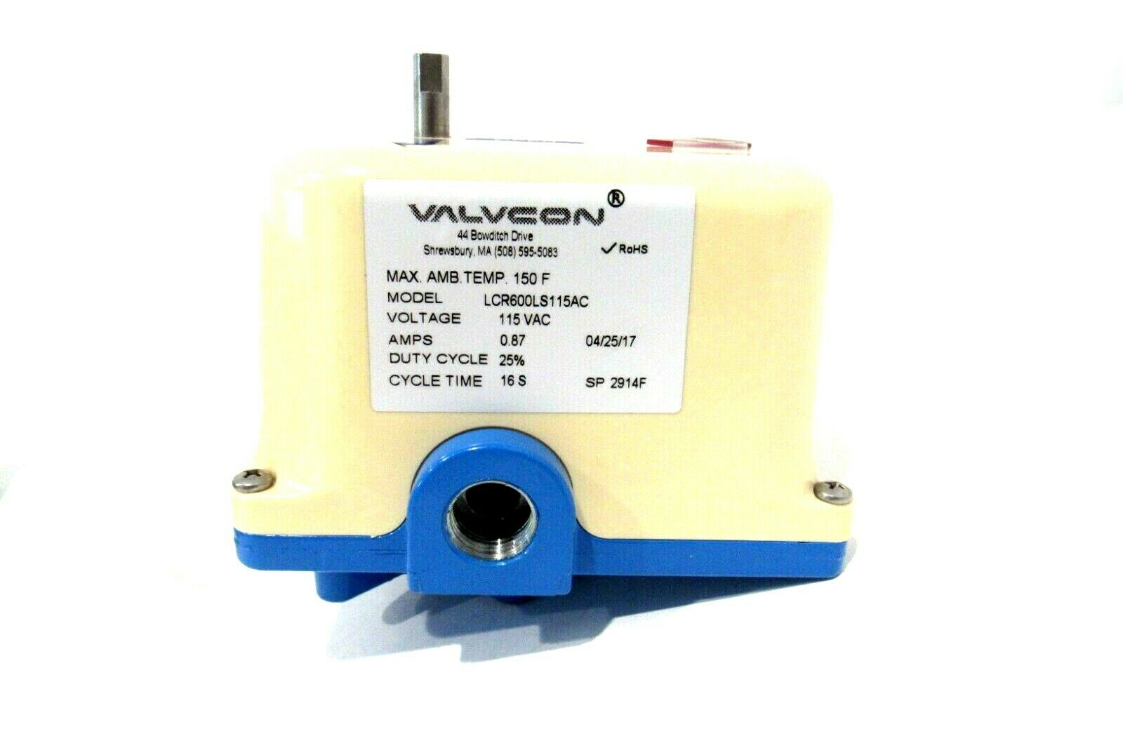 NEW VALVCON LCR600LS115AC VALVE ACTUATOR 115VAC - SB Industrial Supply ...