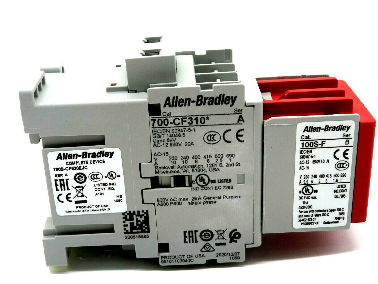 NEW ALLEN BRADLEY 700S-CF620EJC SAFETY CONTROL RELAY SERIES A 700SCF620EJC - Image 3