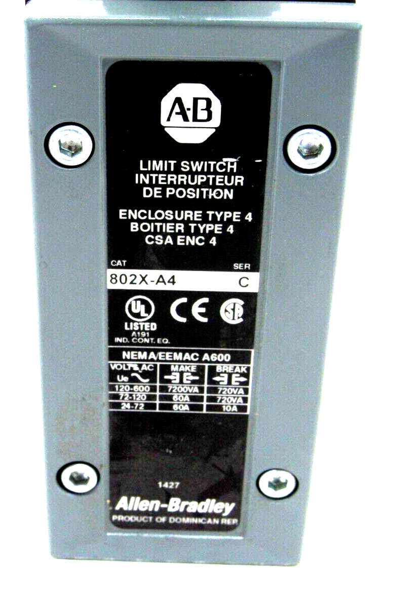 NEW ALLEN BRADLEY 802X-A4 SERIES C LIMIT SWITCH 802XA4 - Image 3